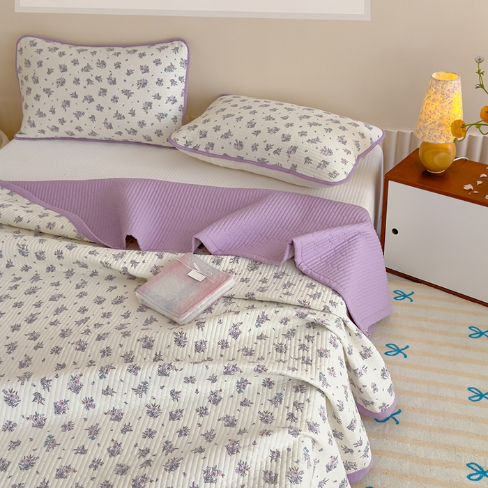 91家纺网 家纺一手货源 找家纺 贝扬思家纺 2025新款双层纱抗菌床盖三件套 半秋风铃