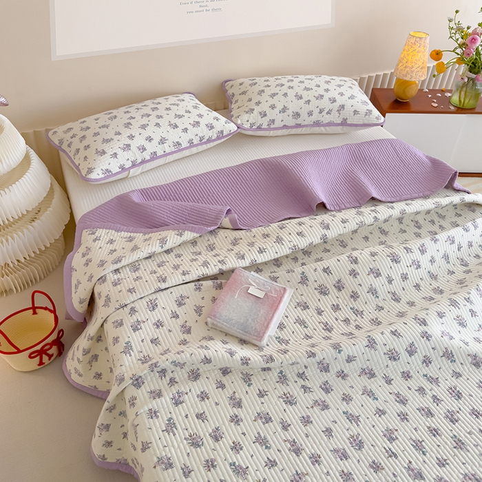 91家纺网 家纺一手货源 找家纺 贝扬思家纺 2025新款双层纱抗菌床盖三件套 半秋风铃