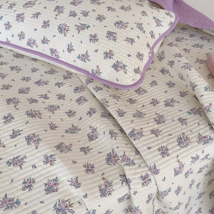 91家纺网 家纺一手货源 找家纺 贝扬思家纺 2025新款双层纱抗菌床盖三件套 半秋风铃