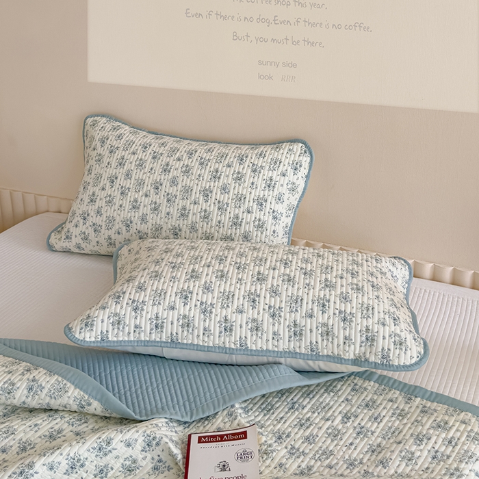 91家纺网 家纺一手货源 找家纺 贝扬思家纺 2025新款双层纱抗菌床盖三件套 春日与玫瑰