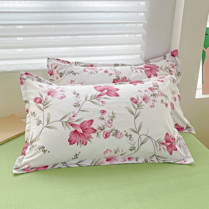 91家纺网 家纺一手货源 找家纺 朵朵家纺 2025新款亲肤水洗棉芦荟棉印花四件套 紫鸢