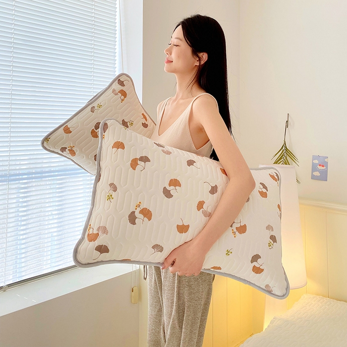 91家纺网 家纺一手货源 找家纺 芯宜佳 2025新款A类凉感丝乳胶单人枕套 自然之韵