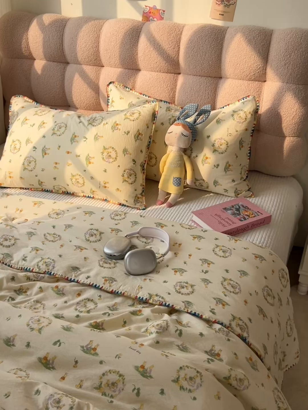 91家纺网 家纺一手货源 找家纺 韩巢家纺 2025夏季新款A类云感双层纱花边款夏被夏凉被空调被薄被子 贝壳边-兔子的世界