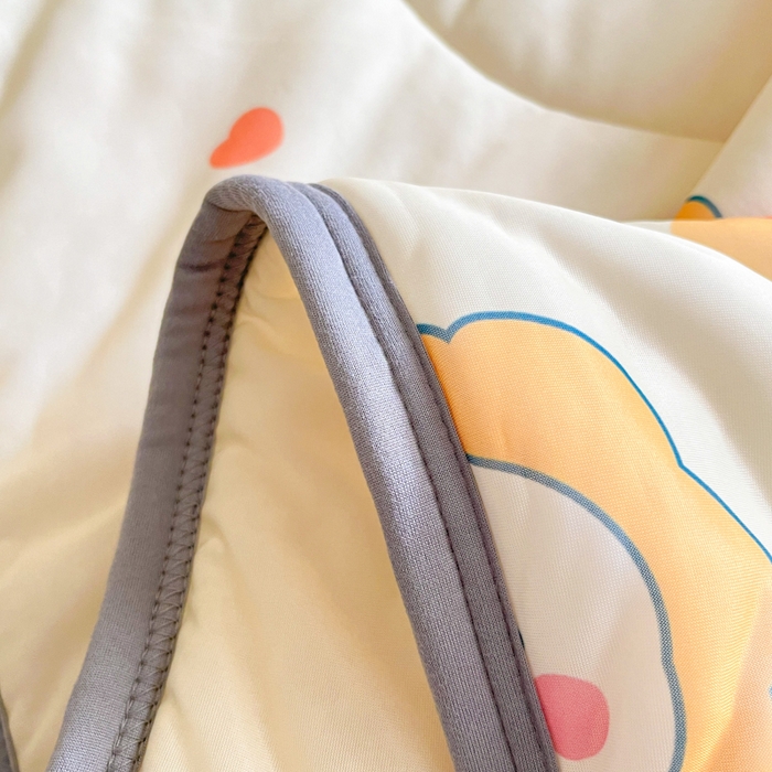 91家纺网 家纺一手货源 找家纺 沐慕 2025新款小清新凉感丝夏被凉席四件套 萌萌鸭