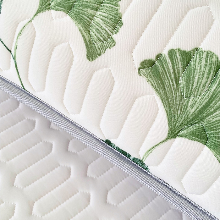 91家纺网 家纺一手货源 找家纺 芯宜佳 2025新款A类凉感丝乳胶单人枕套 秋叶缤纷-绿