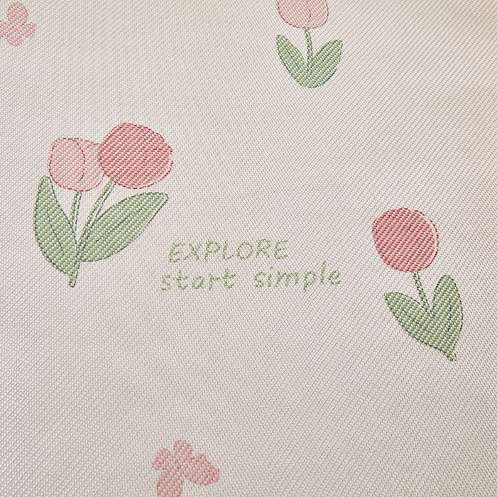 91家纺网 家纺一手货源 找家纺 沐慕 2025新款学生床小清新印花冰藤席 粉嫩郁金香