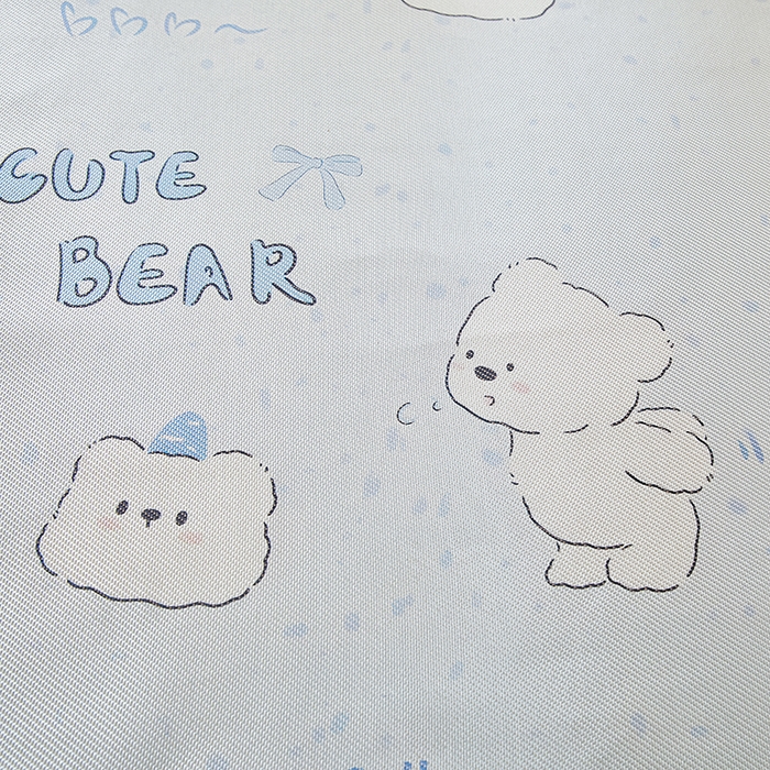 91家纺网 家纺一手货源 找家纺 沐慕 2025新款学生床小清新印花冰藤席 呼呼小熊