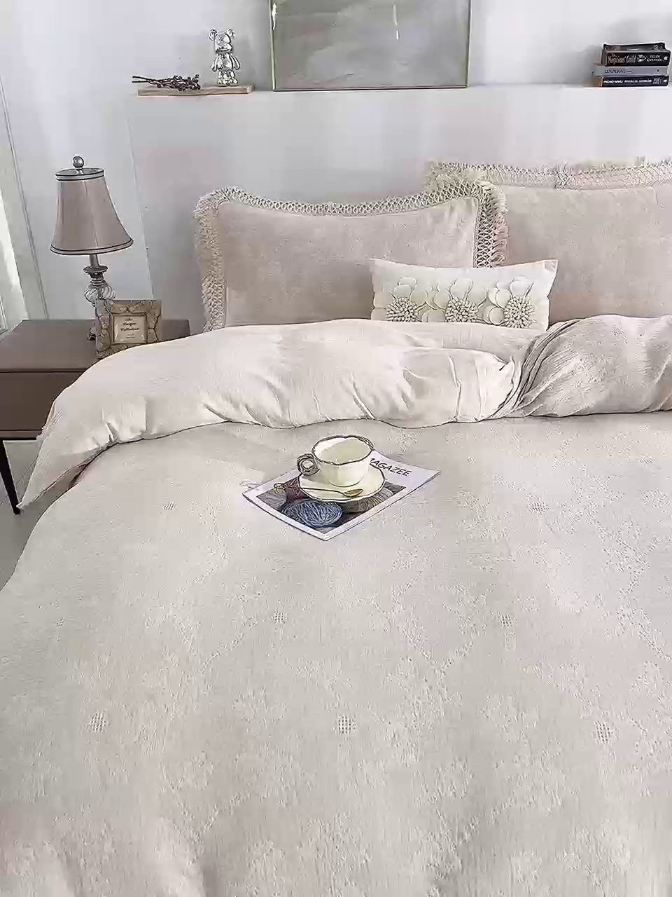 91家纺网 家纺一手货源 找家纺 （总）鲁爱家纺供货 2025新款AB版棉麻流苏款四件套