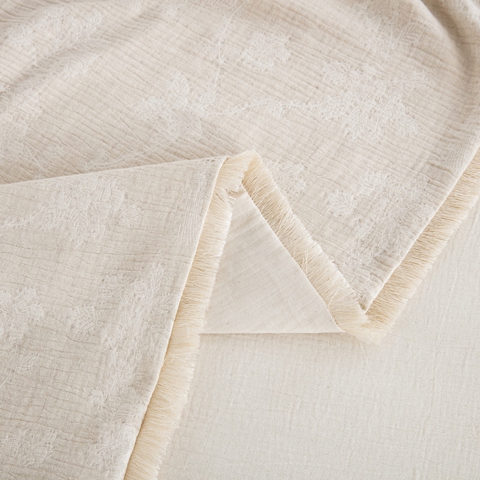 91家纺网 家纺一手货源 找家纺 （总）鲁爱家纺供货 2025新款AB版棉麻流苏款四件套