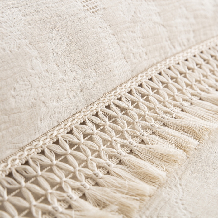 91家纺网 家纺一手货源 找家纺 （总）鲁爱家纺供货 2025新款AB版棉麻流苏款四件套