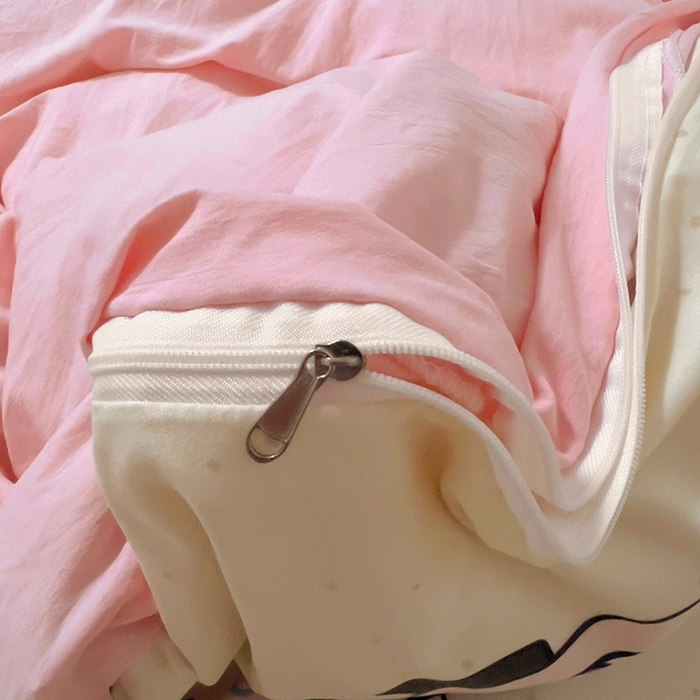 91家纺网 家纺一手货源 找家纺 易辰美 2025新款超软水洗棉毛巾绣四件套-系列二 哪吒敖冰粉