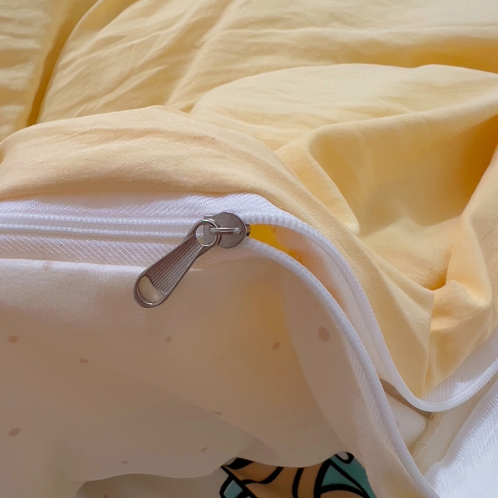 91家纺网 家纺一手货源 找家纺 易辰美 2025新款超软水洗棉毛巾绣四件套-系列二 哪吒敖冰黄