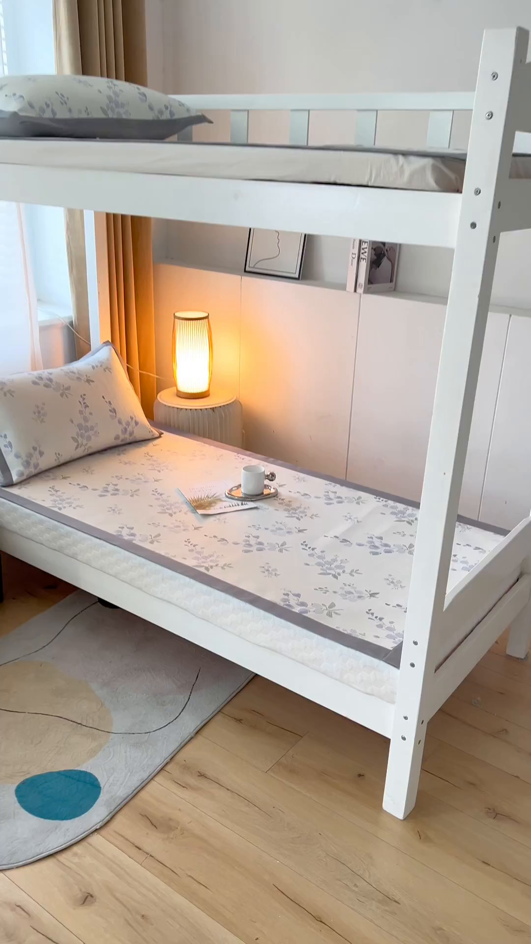 91家纺网 家纺一手货源 找家纺 沐慕 2025新款学生床小清新印花冰藤席 薰衣草