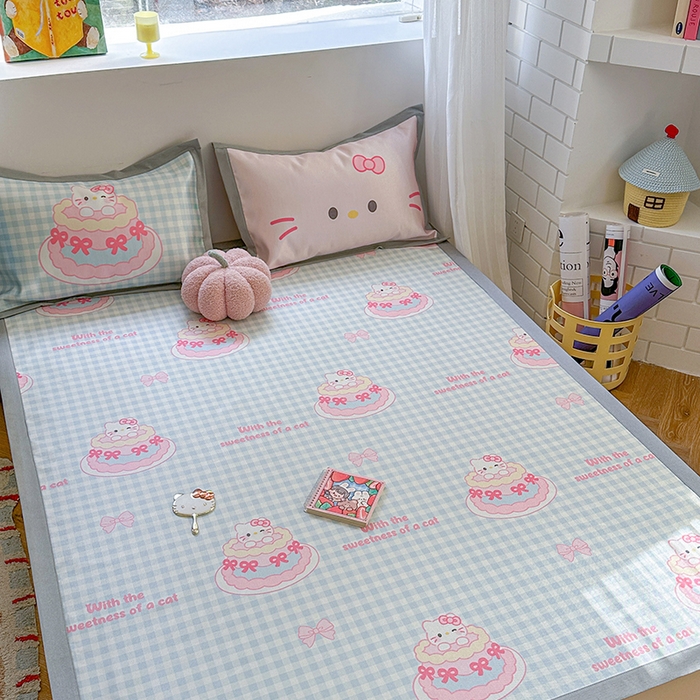 91家纺网 家纺一手货源 找家纺 （总）沐慕 2025新款时尚数码印花600D冰丝凉席系列