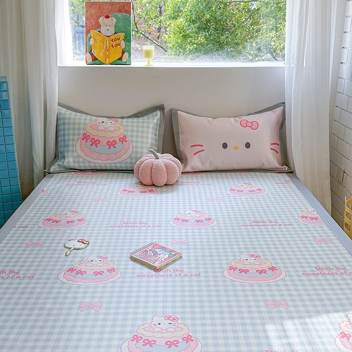 91家纺网 家纺一手货源 找家纺 （总）沐慕 2025新款时尚数码印花600D冰丝凉席系列