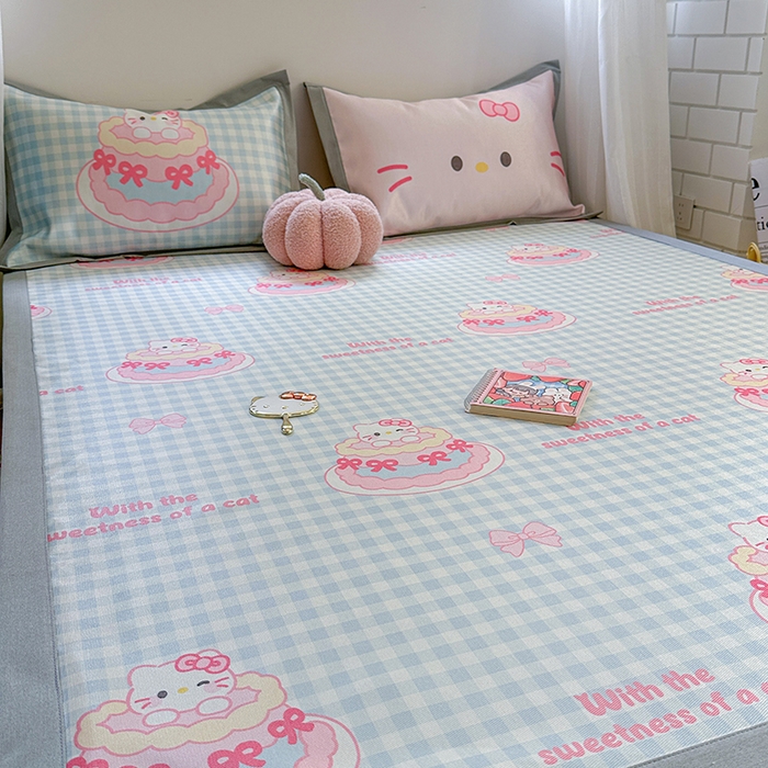 91家纺网 家纺一手货源 找家纺 （总）沐慕 2025新款时尚数码印花600D冰丝凉席系列