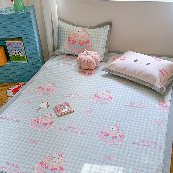 91家纺网 家纺一手货源 找家纺 （总）沐慕 2025新款时尚数码印花600D冰丝凉席系列