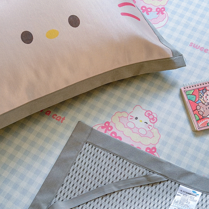 91家纺网 家纺一手货源 找家纺 （总）沐慕 2025新款时尚数码印花600D冰丝凉席系列