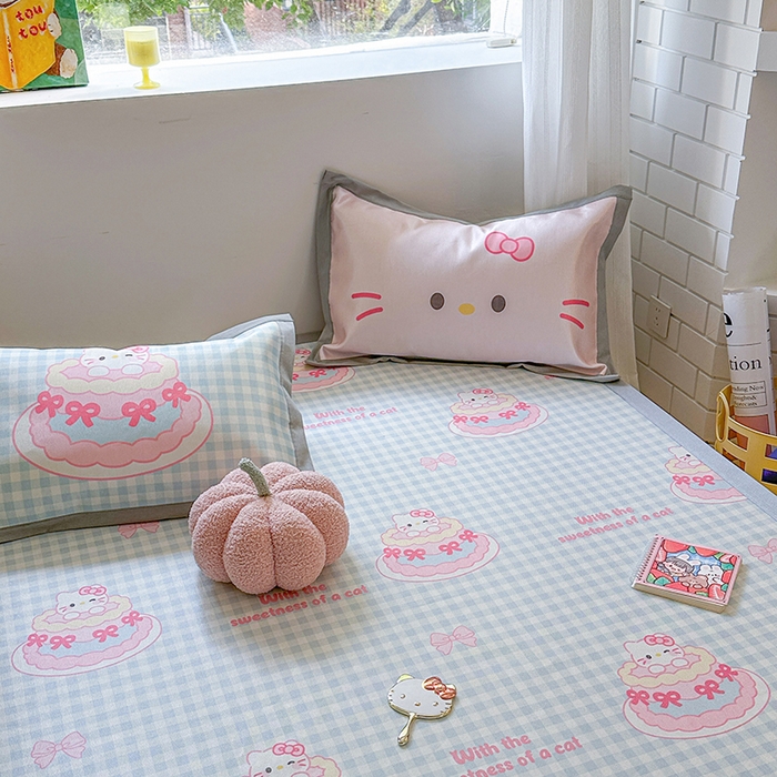 91家纺网 家纺一手货源 找家纺 （总）沐慕 2025新款时尚数码印花600D冰丝凉席系列