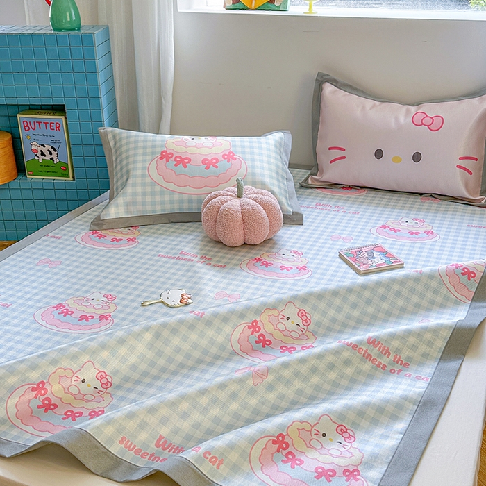 91家纺网 家纺一手货源 找家纺 （总）沐慕 2025新款时尚数码印花600D冰丝凉席系列