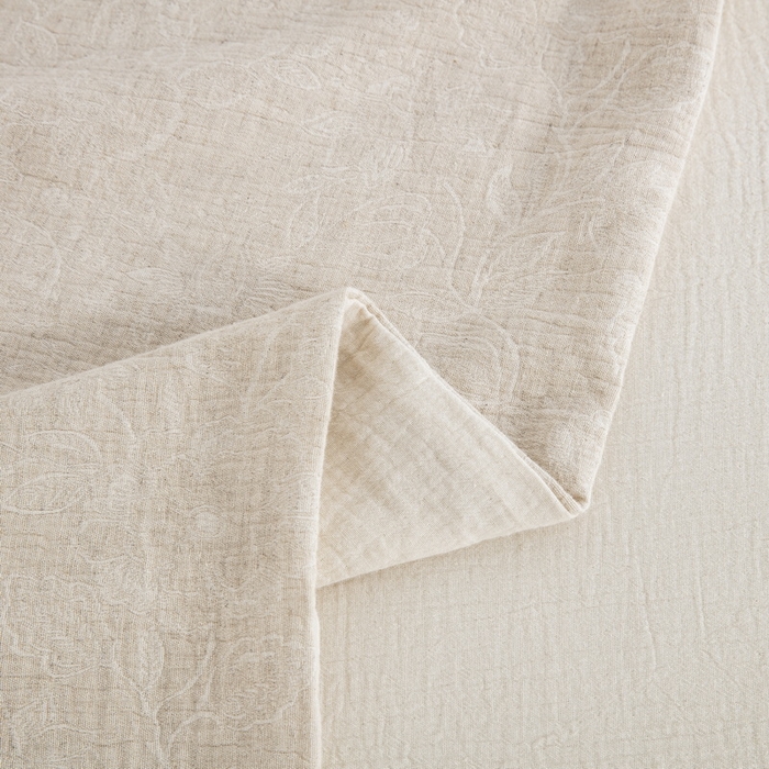 91家纺网 家纺一手货源 找家纺 鲁爱家纺供货 2025新款AB版棉麻纽扣款四件套  美眠