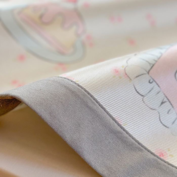 91家纺网 家纺一手货源 找家纺 沐慕 2025新款时尚数码印花600D冰丝凉席系列 冰丝-玫瑰粉喵