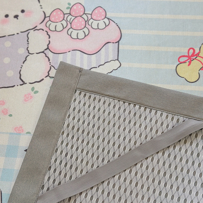 91家纺网 家纺一手货源 找家纺 沐慕 2025新款时尚数码印花600D冰丝凉席系列 冰丝-甜心宝贝