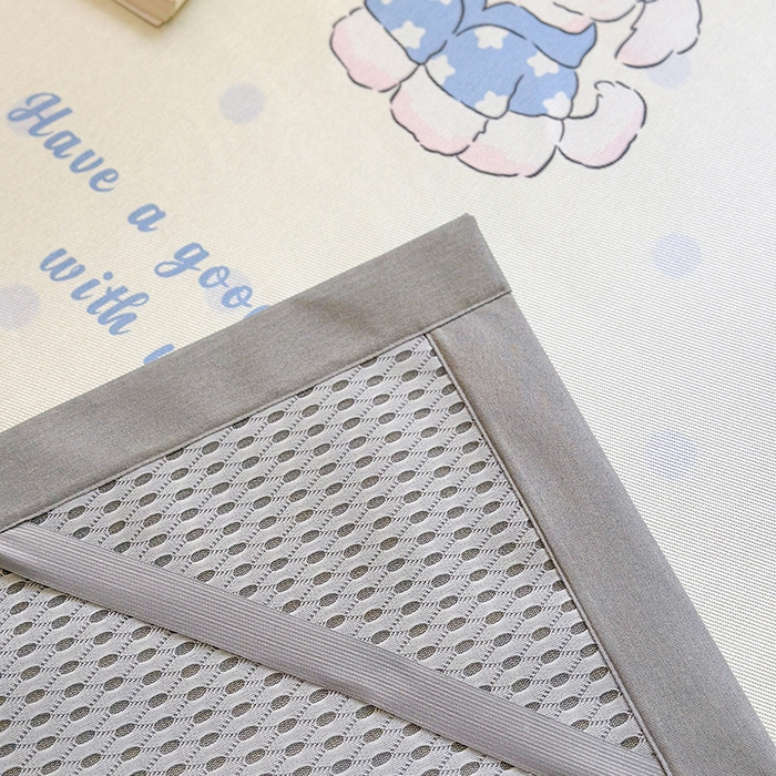 91家纺网 家纺一手货源 找家纺 沐慕 2025新款时尚数码印花600D冰丝凉席系列 冰丝-小奶狗