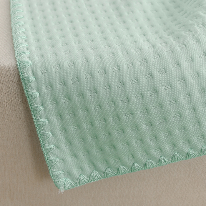 91家纺网 家纺一手货源 找家纺 圣楚家纺 2025春夏新款清凉华夫格夏被夏凉被空调被 清凉水绿