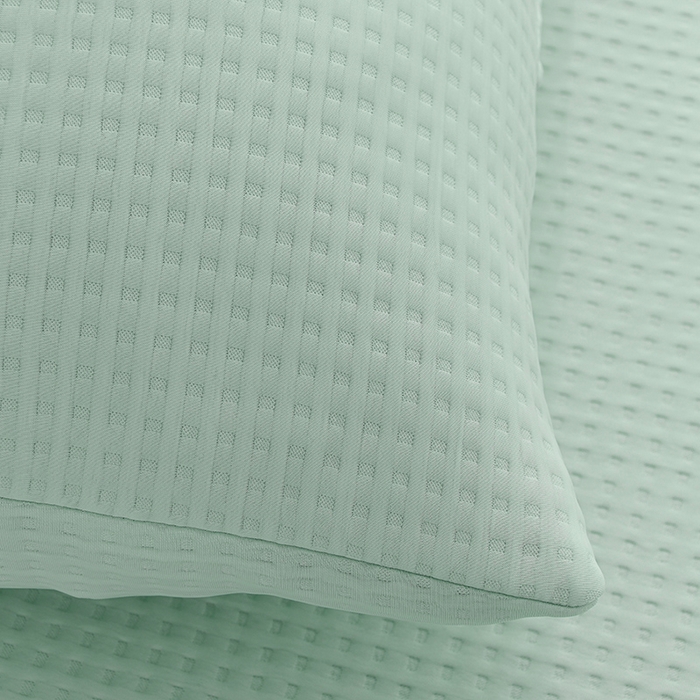 91家纺网 家纺一手货源 找家纺 圣楚家纺 2025春夏新款清凉华夫格夏被夏凉被空调被 清凉水绿