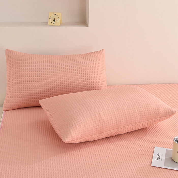 91家纺网 家纺一手货源 找家纺 圣楚家纺 2025春夏新款清凉华夫格夏被夏凉被空调被 清凉粉玉