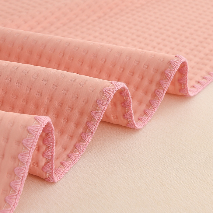 91家纺网 家纺一手货源 找家纺 圣楚家纺 2025春夏新款清凉华夫格夏被夏凉被空调被 清凉粉玉