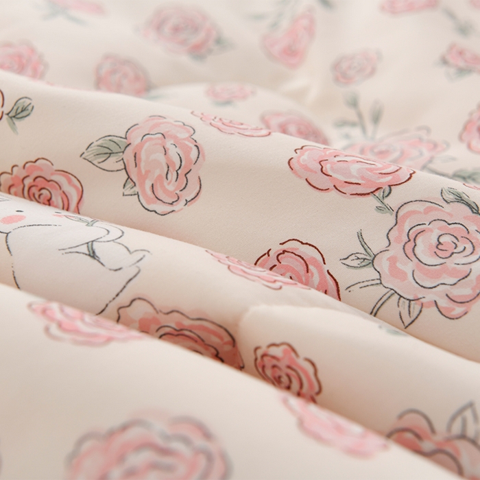 91家纺网 家纺一手货源 找家纺 圣楚家纺 2025春夏新款大豆纤维夏被夏凉被空调被 花香小兔