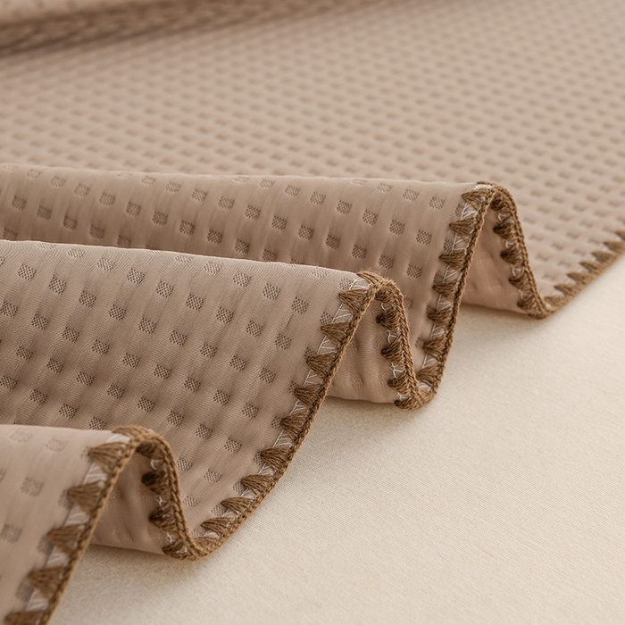 91家纺网 家纺一手货源 找家纺 圣楚家纺 2025春夏新款清凉华夫格夏被夏凉被空调被 清凉浅咖