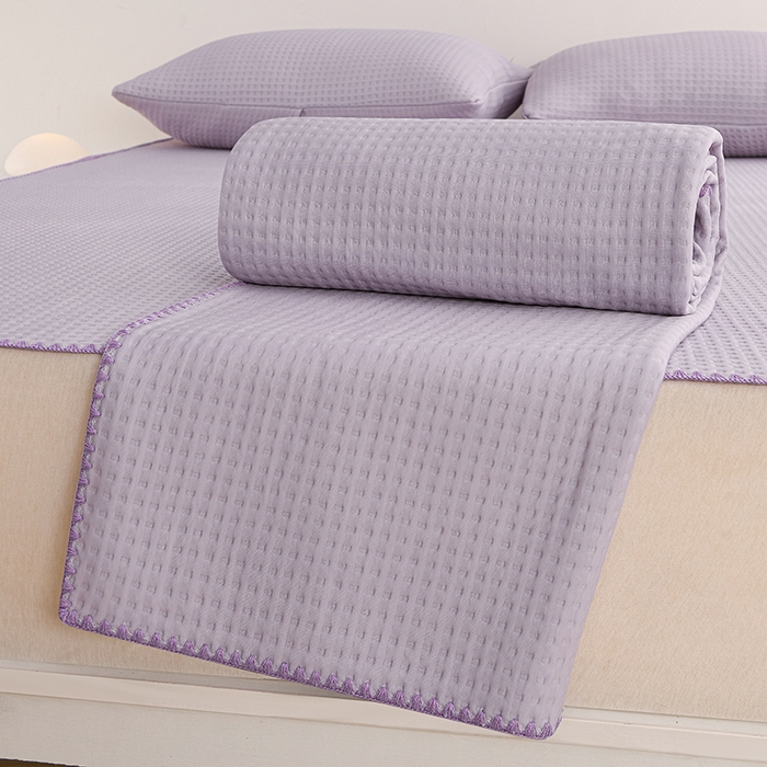 圣楚家纺 2025春夏新款清凉华夫格夏被夏凉被空调被 清凉浅紫