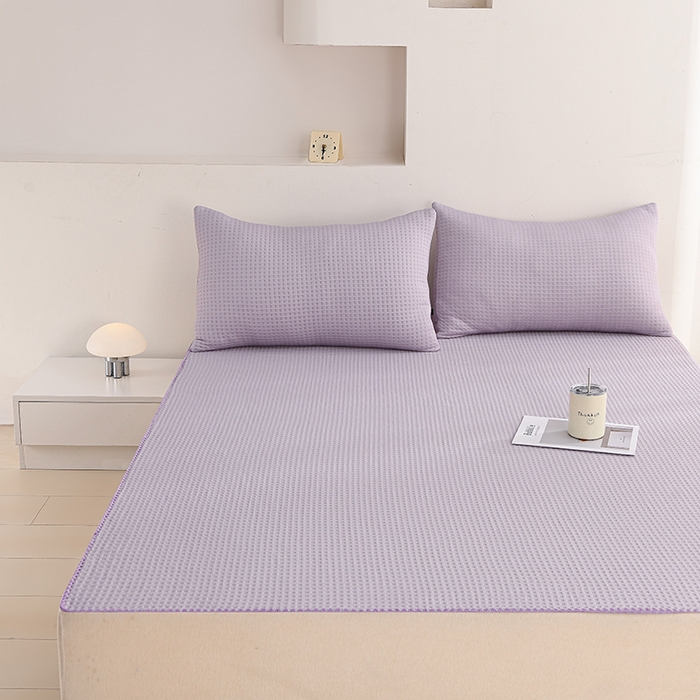 91家纺网 家纺一手货源 找家纺 圣楚家纺 2025春夏新款清凉华夫格夏被夏凉被空调被 清凉浅紫