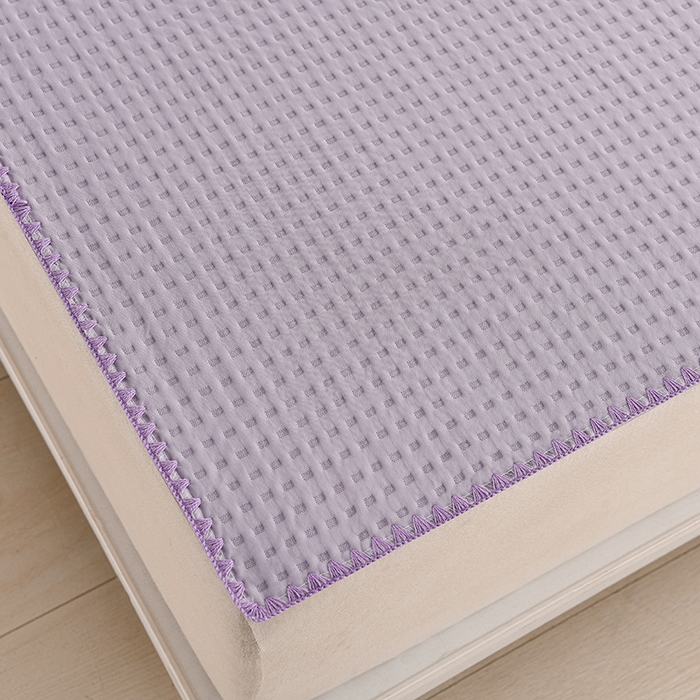 91家纺网 家纺一手货源 找家纺 圣楚家纺 2025春夏新款清凉华夫格夏被夏凉被空调被 清凉浅紫