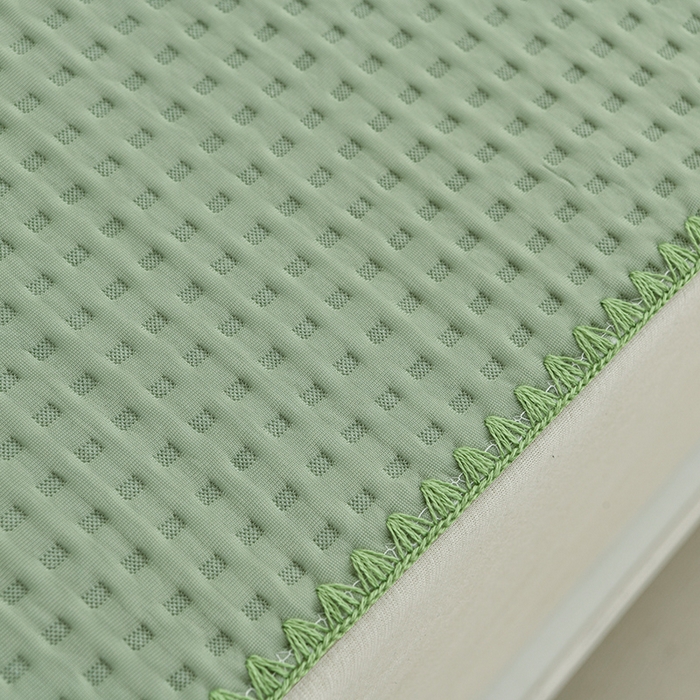 91家纺网 家纺一手货源 找家纺 圣楚家纺 2025春夏新款清凉华夫格夏被夏凉被空调被 清凉草绿