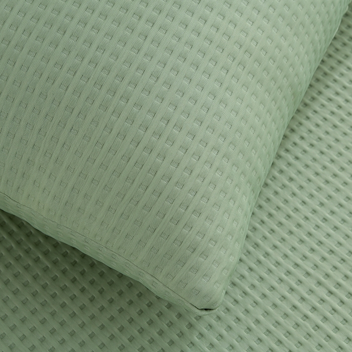 91家纺网 家纺一手货源 找家纺 圣楚家纺 2025春夏新款清凉华夫格夏被夏凉被空调被 清凉草绿