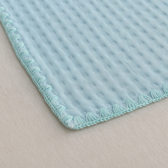 91家纺网 家纺一手货源 找家纺 圣楚家纺 2025春夏新款清凉华夫格夏被夏凉被空调被 清凉天蓝