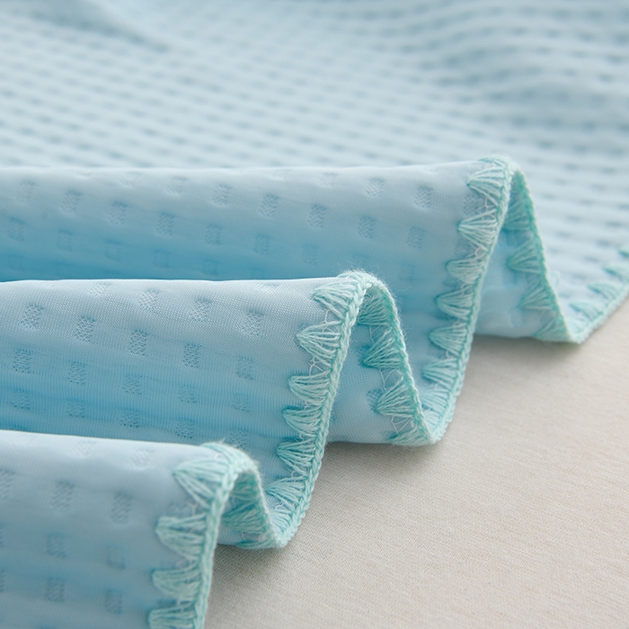 91家纺网 家纺一手货源 找家纺 圣楚家纺 2025春夏新款清凉华夫格夏被夏凉被空调被 清凉天蓝