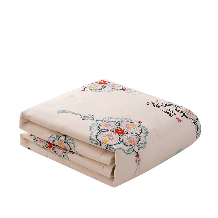 91家纺网 家纺一手货源 找家纺 圣楚家纺 2025春夏新款大豆纤维夏被夏凉被空调被 吉祥