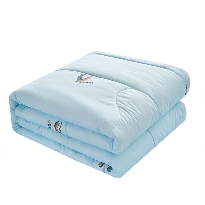 91家纺网 家纺一手货源 找家纺 圣楚家纺 2025春夏新款大豆纤维夏被夏凉被空调被 相思-蓝