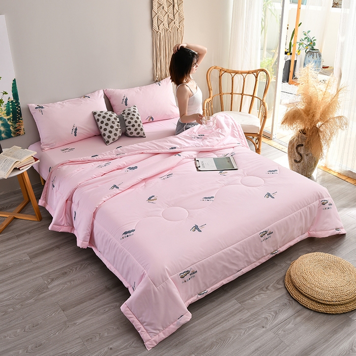 91家纺网 家纺一手货源 找家纺 圣楚家纺 2025春夏新款大豆纤维夏被夏凉被空调被 相思-玉