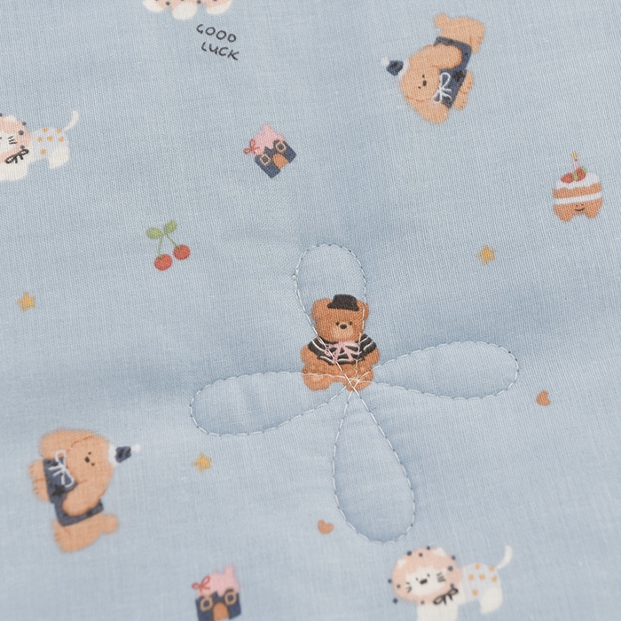 91家纺网 家纺一手货源 找家纺 圣楚家纺 2025春夏新款全棉双层纱夏被夏凉被空调被 冒冒熊