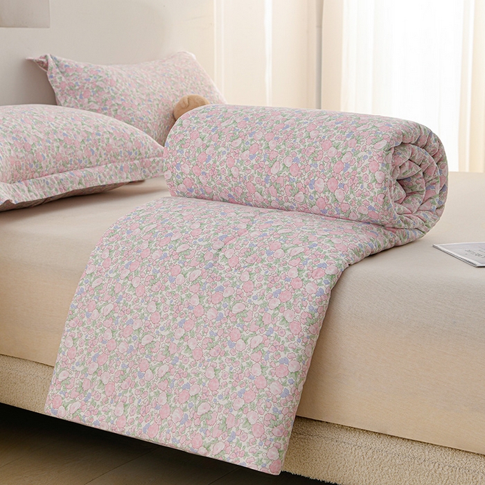 圣楚家纺 2025春夏新款全棉双层纱夏被夏凉被空调被 梅林春晓