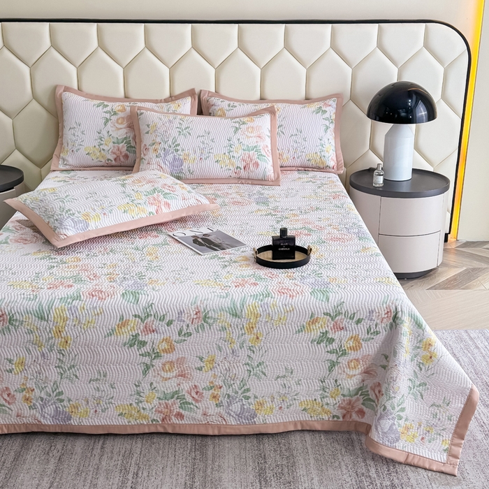 91家纺网 家纺一手货源 找家纺 （总）晨晨家纺 2025新款A类印花莱赛尔天丝软席床盖三件套