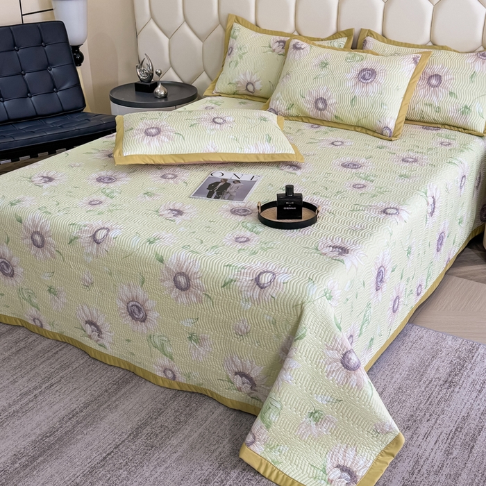 91家纺网 家纺一手货源 找家纺 晨晨家纺 2025新款A类印花莱赛尔天丝软席床盖三件套 林夕