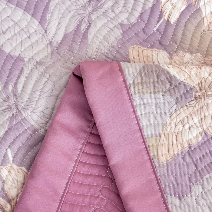 91家纺网 家纺一手货源 找家纺 晨晨家纺 2025新款A类印花莱赛尔天丝软席床盖三件套 梦蝶