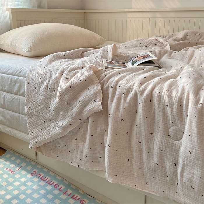 91家纺网 家纺一手货源 找家纺 繁花家居 2025新款AA版水洗棉超软夏被直播热款 星月